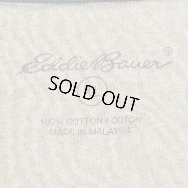 画像2: 00's Eddie Bauer ヘンリーネック サーマルカットソー "BLACK" (2)
