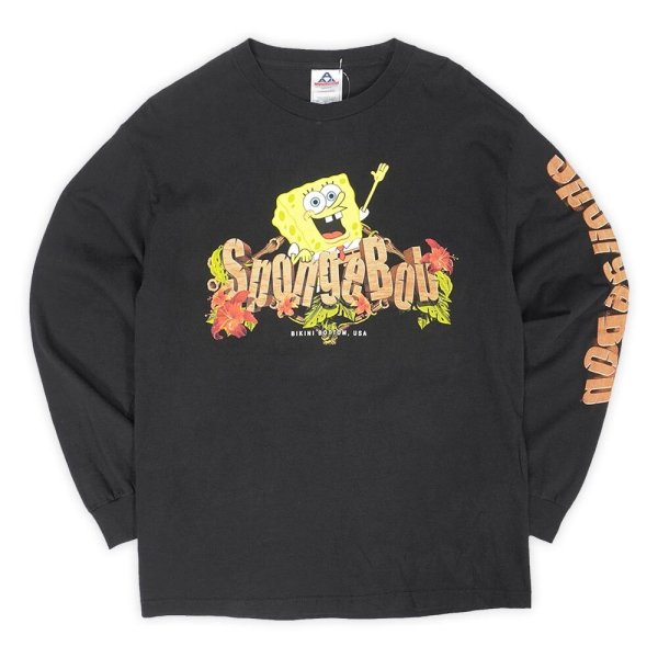 画像1: Early 00's SpongeBob L/S キャラクタープリントTシャツ "DEADSTOCK" (1)