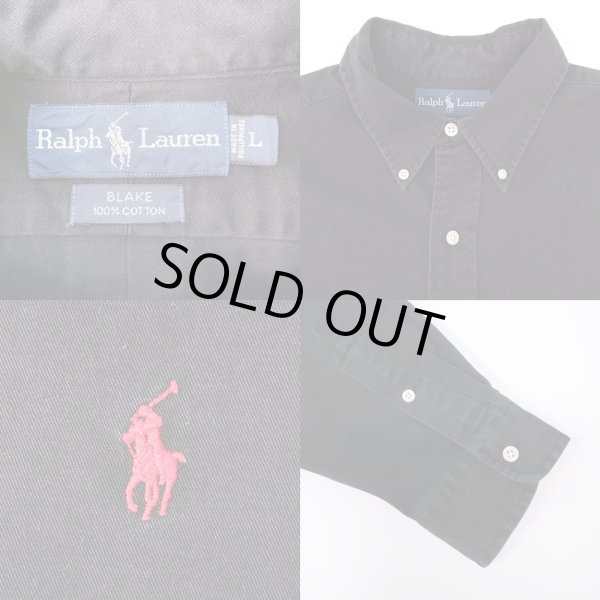 画像3: 90's Polo Ralph Lauren ボタンダウンシャツ "BLAKE /BLACK" (3)
