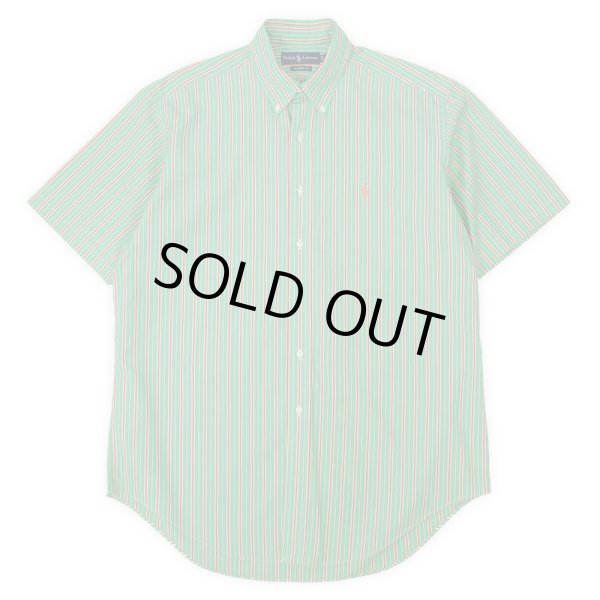 画像1: 90's Polo Ralph Lauren S/S マルチストライプ柄 ボタンダウンシャツ “CLASSIC FIT” (1)