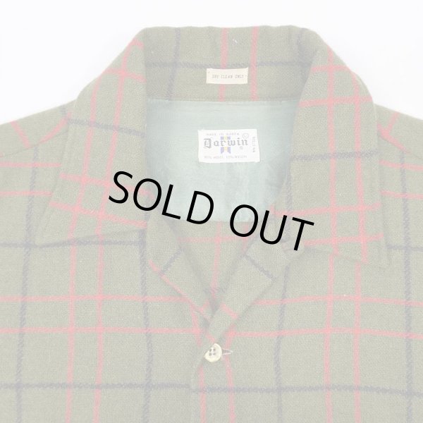 画像3: 60's Darwin オープンカラー ウールシャツ (3)