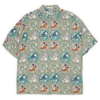 90's fivecrown 総柄 S/S レーヨンシャツ 