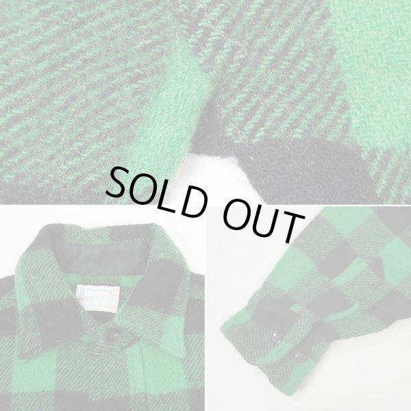 画像3: 60's TOWNCRAFT ブロックチェック柄 マチ付きウールシャツ (3)