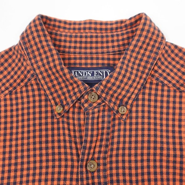 画像3: 90-00's LAND'S END フランネルボタンダウンシャツ (3)