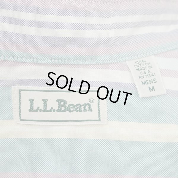 画像2: 90's L.L.Bean マルチストライプ柄 ボタンダウンシャツ “MADE IN USA” (2)
