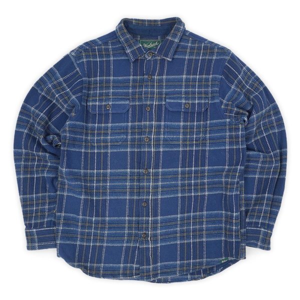画像1: 00's Woolrich ヘビーネルシャツ "Blue Plaid" (1)