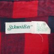 画像2: 80's ST JOHN'S BAY ブロックチェック柄 ヘビーネルシャツ "MADE IN USA / BLACK×RED" (2)