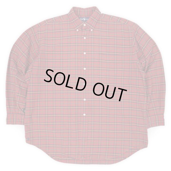 画像1: Early 90's Polo Ralph Lauren ボタンダウンシャツ "The Big Oxford / 裾ポニー" (1)