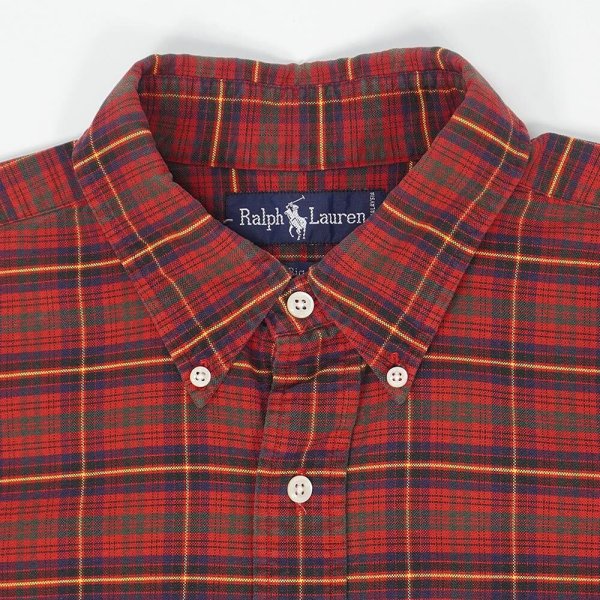 画像4: Early 90's Polo Ralph Lauren ボタンダウンシャツ "The Big Oxford / 裾ポニー" (4)