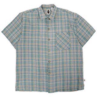 90's FLAX S/S リネンシャツ “BLACK” - used&vintage box Hi-smile