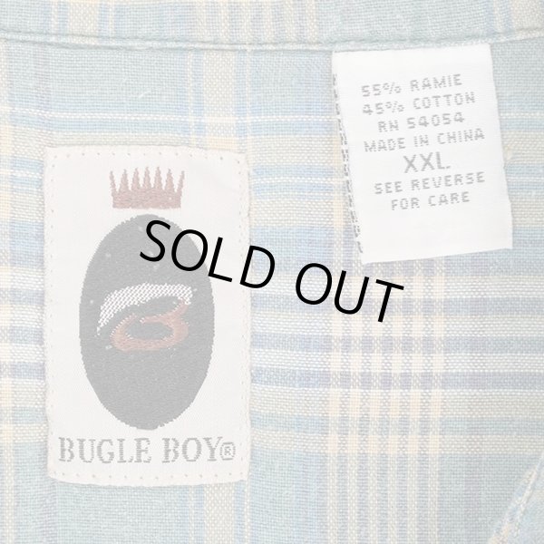 画像2: 90's BUGLE BOY S/S リネンコットンシャツ (2)