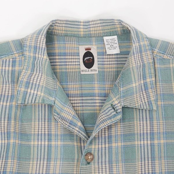 画像3: 90's BUGLE BOY S/S リネンコットンシャツ (3)