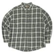 画像1: 90-00's ST.JOHN'S BAY フランネルボタンダウンシャツ "Olive Ombre Plaid" (1)