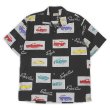 画像1: 90's WEEKENDER S/S 総柄 オープンカラーシャツ "BLACK BASE" (1)