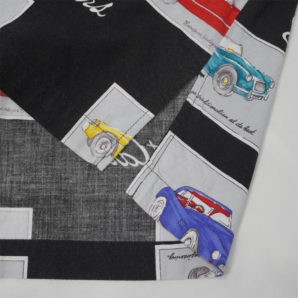 画像4: 90's WEEKENDER S/S 総柄 オープンカラーシャツ "BLACK BASE" (4)