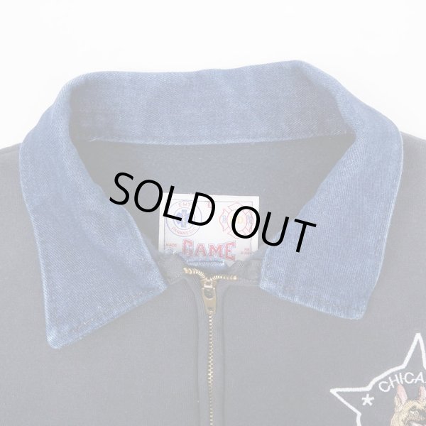 画像3: 90's CHICAGO POLICE デニム襟ハーフジップスウェット “MADE IN USA” (3)