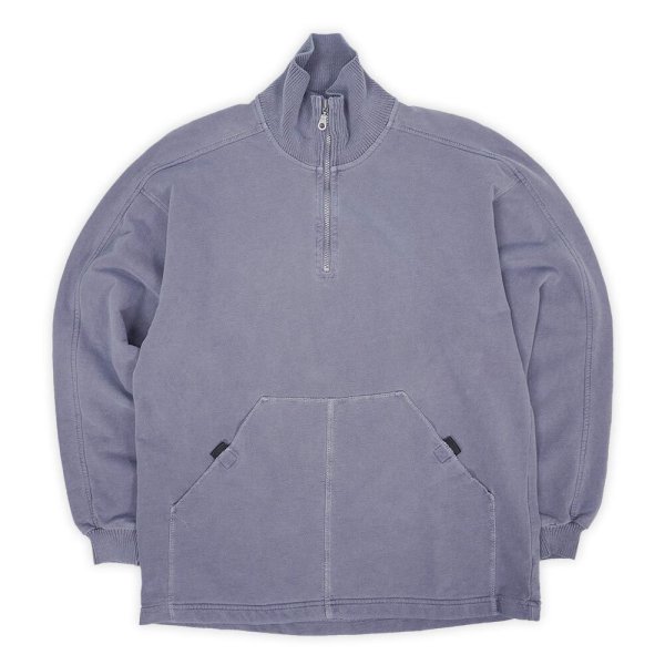 画像1: 90's STEEL BRIDGE ハーフジップスウェット "FADE NAVY / MADE IN USA / DEADSTOCK" (1)