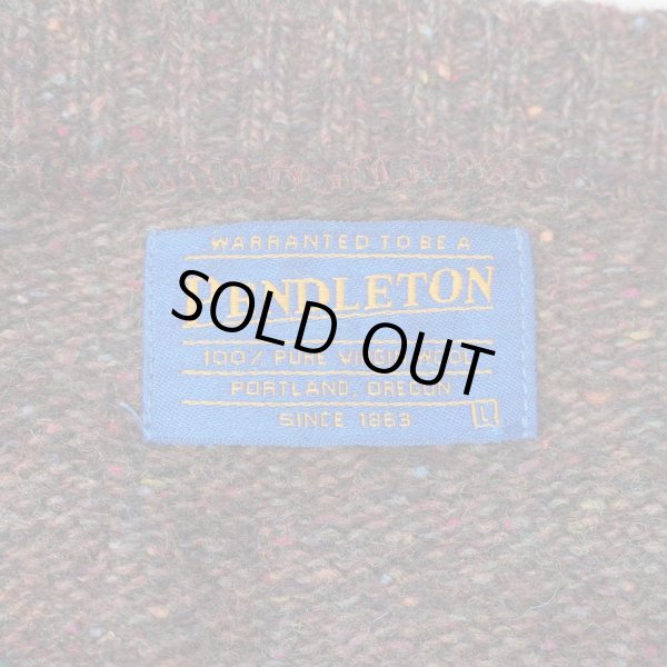 画像2: 90's Pendleton カラーネップ シェットランドウールニット (2)