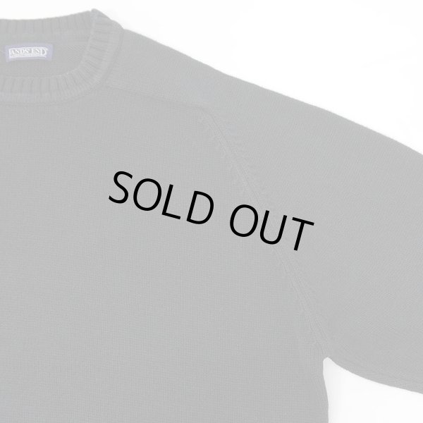 画像3: 00's LANDS' END コットンドリフターセーター "BLACK / MADE IN USA" (3)