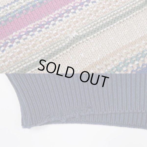 画像4: 90's ROUNDTREE & YORKE マルチボーダー柄 コットンニット (4)