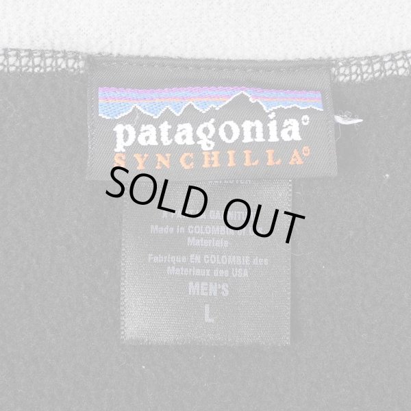 画像2: 04's PATAGONIA シンチラフリースベスト "BLACK / 企業ロゴ刺繍" (2)