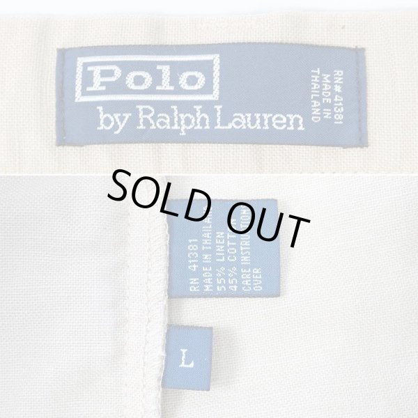 画像3: 90's Polo Ralph Lauren リネンコットン イージーカーゴパンツ (3)
