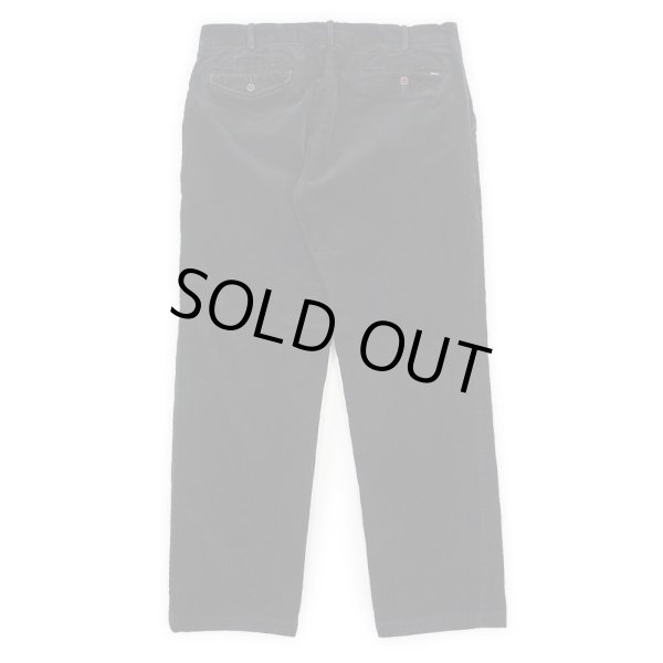 画像2: 00's Polo Ralph Lauren ノータック 太畝コーデュロイトラウザー "BLACK / CLASSIC FIT" (2)