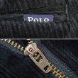 画像4: 00's Polo Ralph Lauren ノータック 太畝コーデュロイトラウザー "BLACK / CLASSIC FIT" (4)