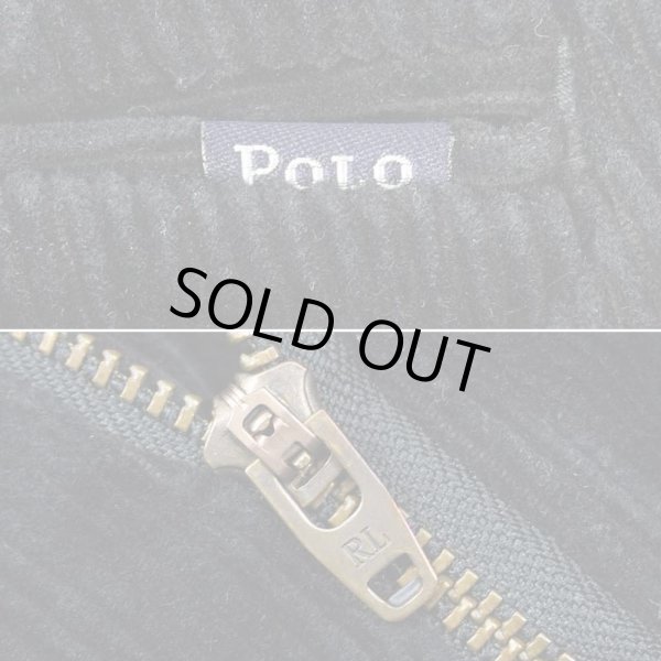 画像4: 00's Polo Ralph Lauren ノータック 太畝コーデュロイトラウザー "BLACK / CLASSIC FIT" (4)