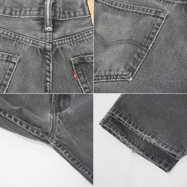 画像4: 00's Levi's 505 ブラックデニムパンツ "W34 L29" (4)