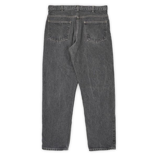 画像2: 90's BASIC EDITIONS 先染めブラックデニムパンツ "W34 L30" (2)