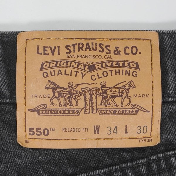 画像3: 90's Levi's 550 ブラックデニムパンツ "W34 L30" (3)