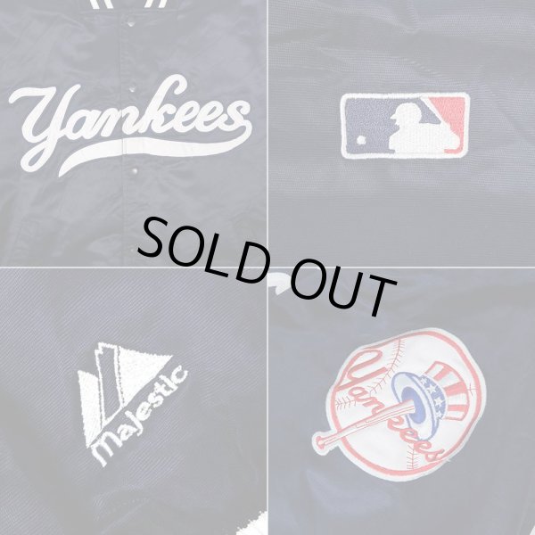 画像4: 00's Majestic 中綿入り ナイロンスタジャン "New York Yankees" (4)