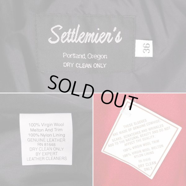 画像3: 90's SETTLEMIER'S レザー切り替え スタジャン "DEADSTOCK" (3)