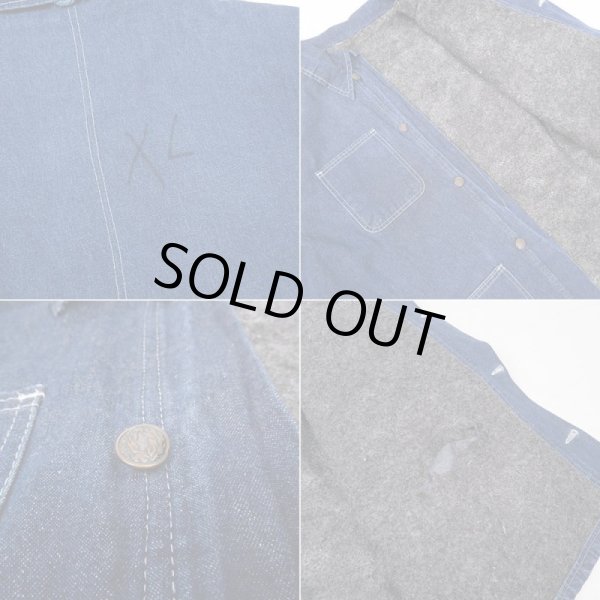 画像4: 80's unknown ブランケットライナー デニムカバーオール (4)