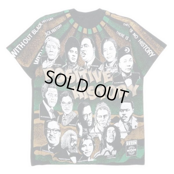 画像2: 90's KACY WORLD COLORS POSITVE PEOPLE HISTORY 総柄プリント Tシャツ "MADE IN USA" (2)