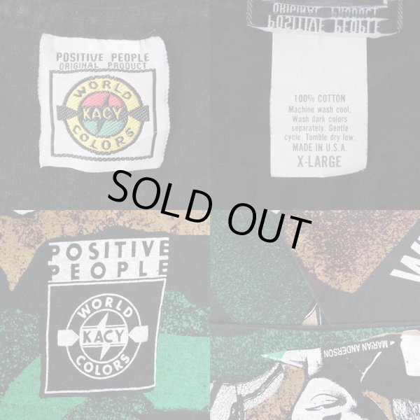 画像3: 90's KACY WORLD COLORS POSITVE PEOPLE HISTORY 総柄プリント Tシャツ "MADE IN USA" (3)