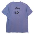 画像2: 80's OLD STUSSY シャネルロゴ Tシャツ “MADE IN USA / BLUE” (2)