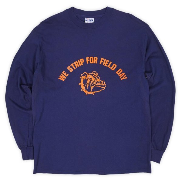 画像1: 90's The Bay Supply Company L/S 両面プリントTシャツ “Hanes BEEFY body / MADE IN USA” (1)