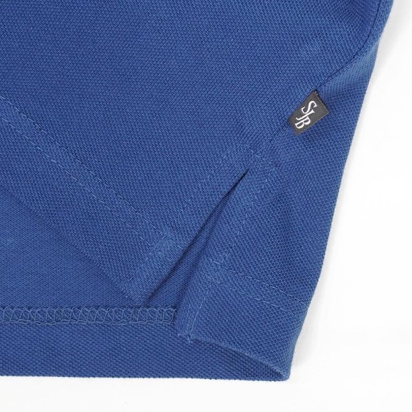 画像4: 00's ST JOHN'S BAY Vネック コットンピケTシャツ "Navy / DEADSTOCK" (4)