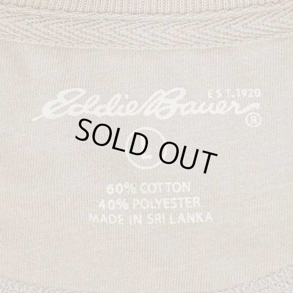 画像2: 00's Eddie Bauer ヘンリーネック サーマルカットソー "BEIGE" (2)