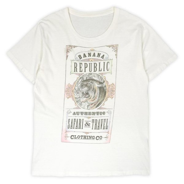 画像1: 80-90's Banana Republic プリントTシャツ (1)