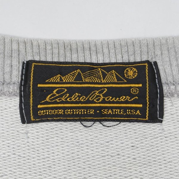 画像2: 90's Eddie Bauer L/S スウェット カットソー "黒タグ" (2)