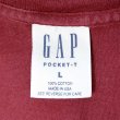 画像2: 90's OLD GAP ポケットTシャツ “MADE IN USA / BURGUNDY” (2)