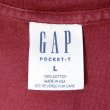 画像2: 90's OLD GAP ポケットTシャツ “MADE IN USA / BURGUNDY” (2)