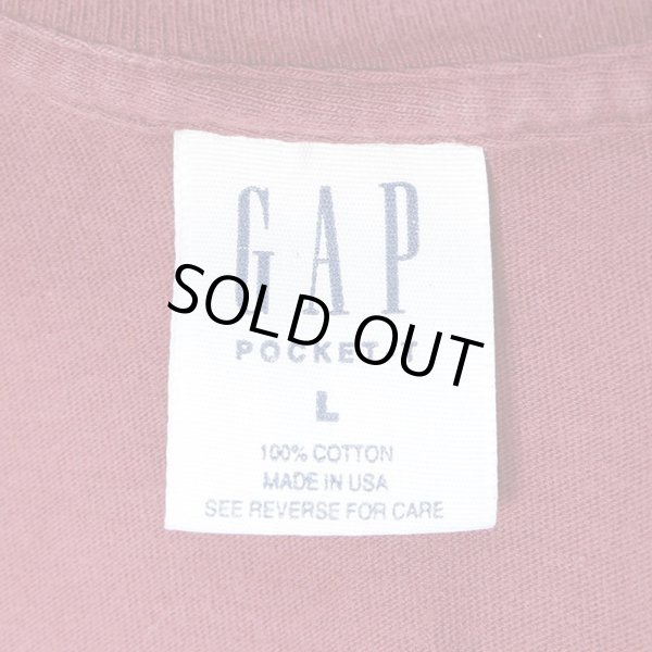 90's OLD GAP ポケットTシャツ “MADE IN USA / BURGUNDY