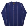 画像1: 80-90's Eddie Bauer マルチストライプ柄 L/S ヘンリーネックカットソー "MADE IN USA" (1)