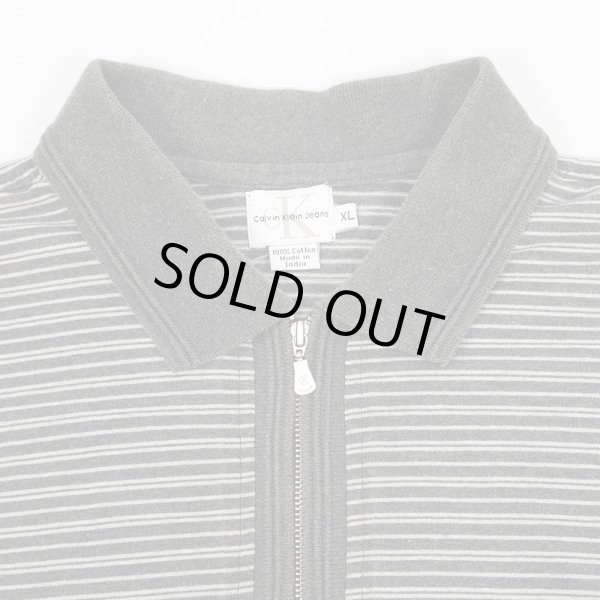 画像3: 90-00's Calvin Klein Jeans L/S ハーフジップ ポロシャツ (3)
