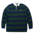 画像1: 90-00's Polo Ralph Lauren ボーダー柄 ラガーシャツ (1)