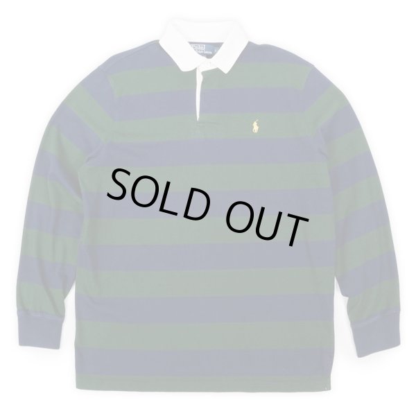 画像1: 90-00's Polo Ralph Lauren ボーダー柄 ラガーシャツ (1)